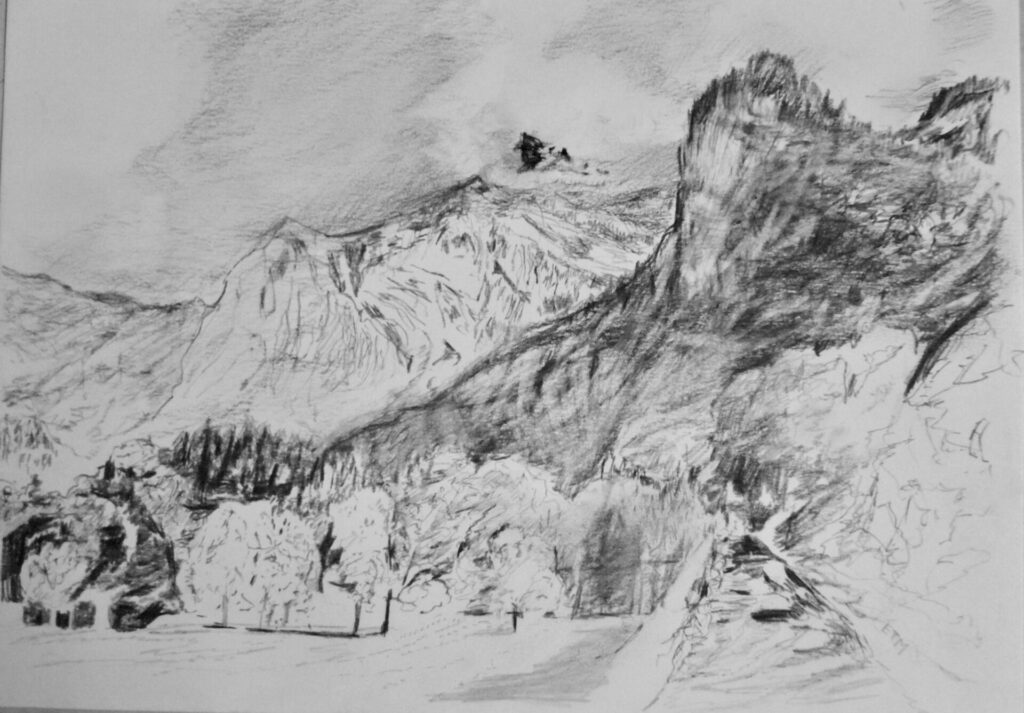 Dans les Alpes 21x29 cm
