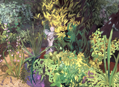 Le jardin de Marc - huile sur toile